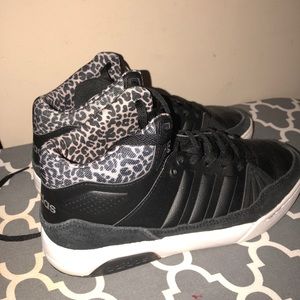 Women Hightop Adidas Sneakers (Cheetah Print Top)